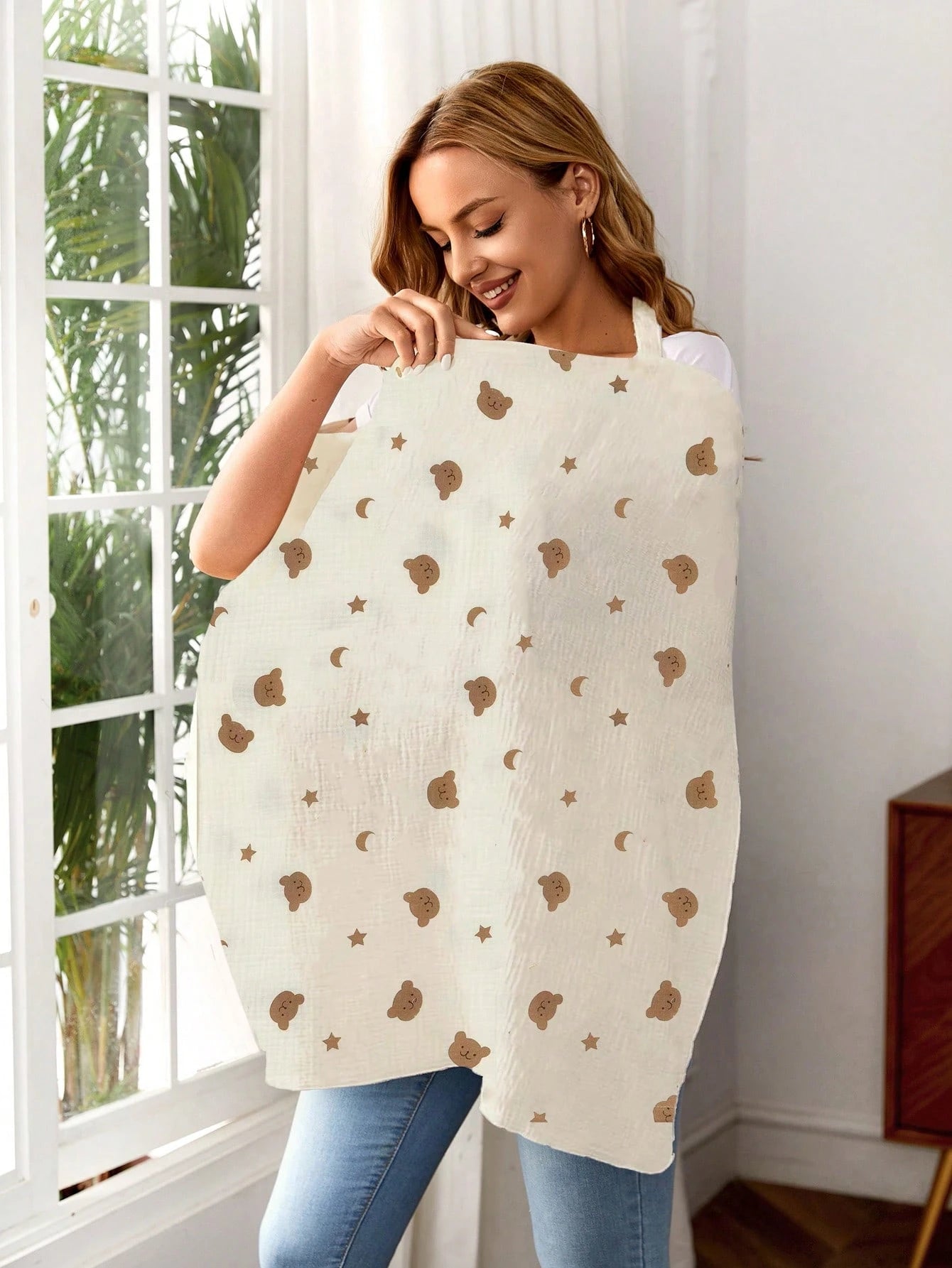 1pc Lightweight Soft Gauze Breathable Nursing Tank Top For Breastfeeding Mothers