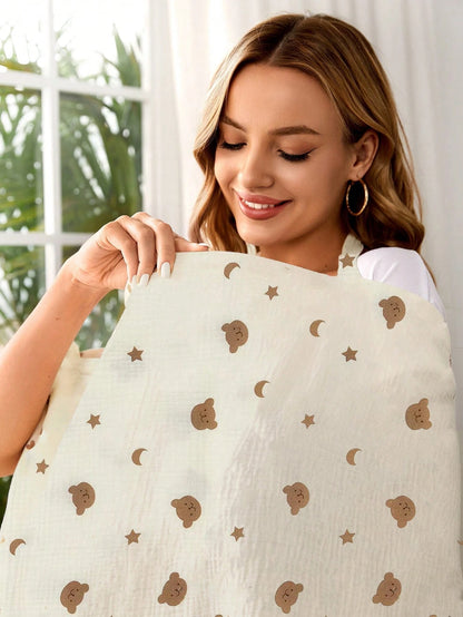 1pc Lightweight Soft Gauze Breathable Nursing Tank Top For Breastfeeding Mothers