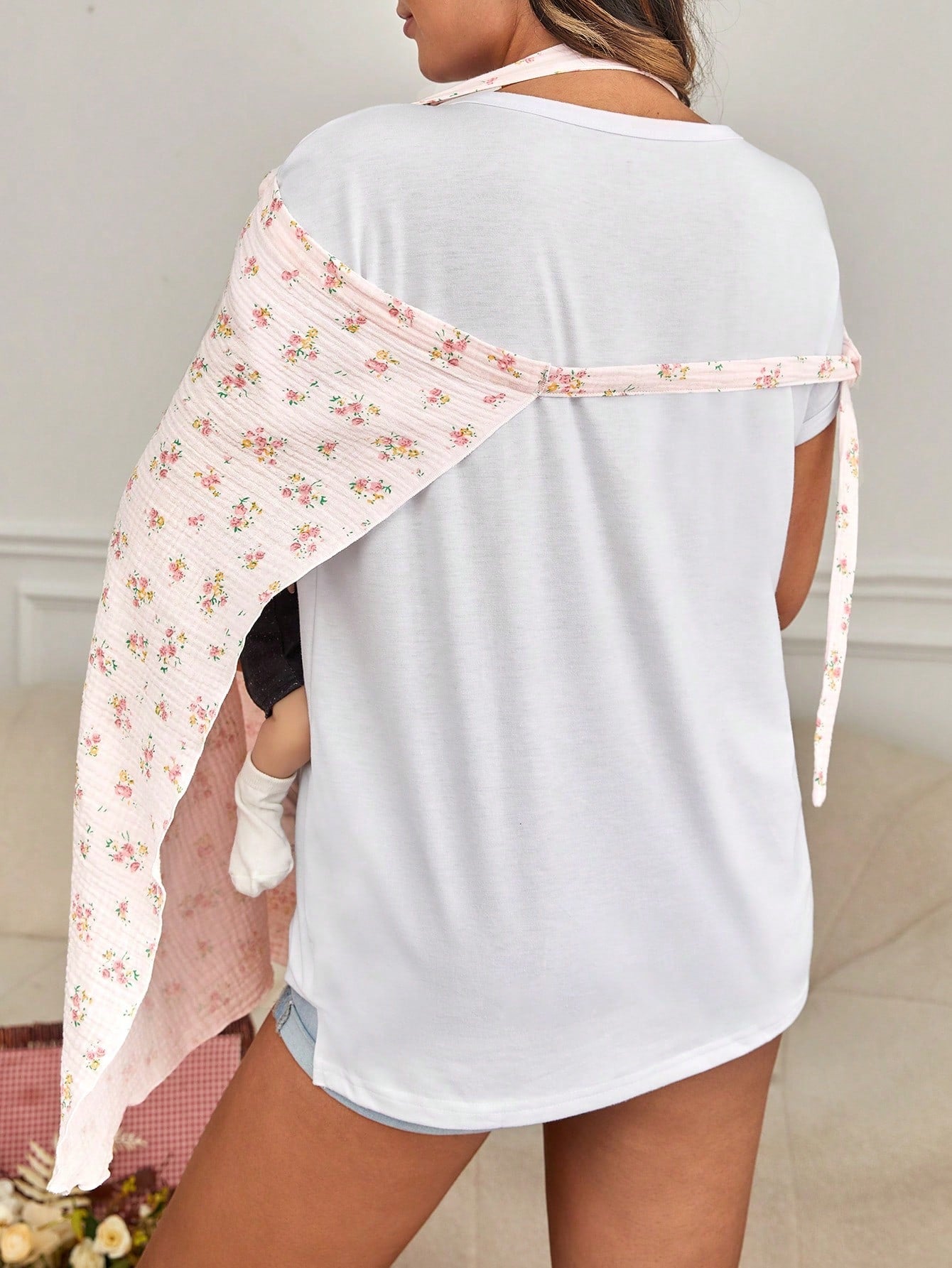 1pc Lightweight Soft Gauze Breathable Nursing Tank Top For Breastfeeding Mothers