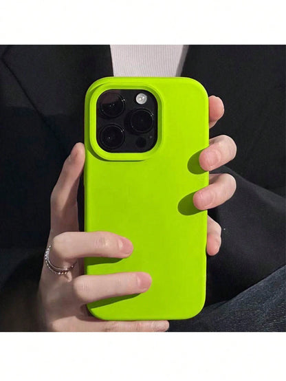 1pc Luxury Liquid Silicone Shockproof Phone Case, Compatible With Apple 16/14/13/12/11/15 Pro Max, Also Suitable For IPhone 12/13 Mini/14/15/16 Plus, Fashionable Velvet Protective Phone Case, Due To L