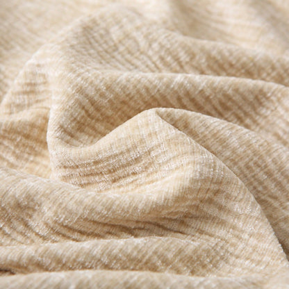 1pc Luxury Nordic Style Chenille Pillowcase, 3D Piped Minimalist Cushion Cover (Pillow Insert Not Included), Decorative Soft Pillow, Suitable For Sofa, Bedroom, Living Room, Apricot, Apricot Beige