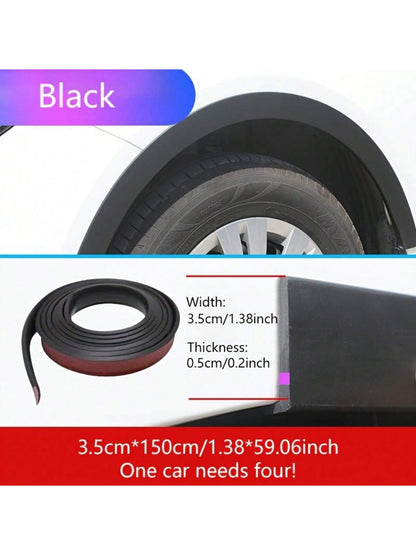 1pc Matte PVC Wheel Arch Guard, Scratch And Collision Protective Strip, Front Collision Protective Strip, Car Scratch Protector, Car Protective Sticker