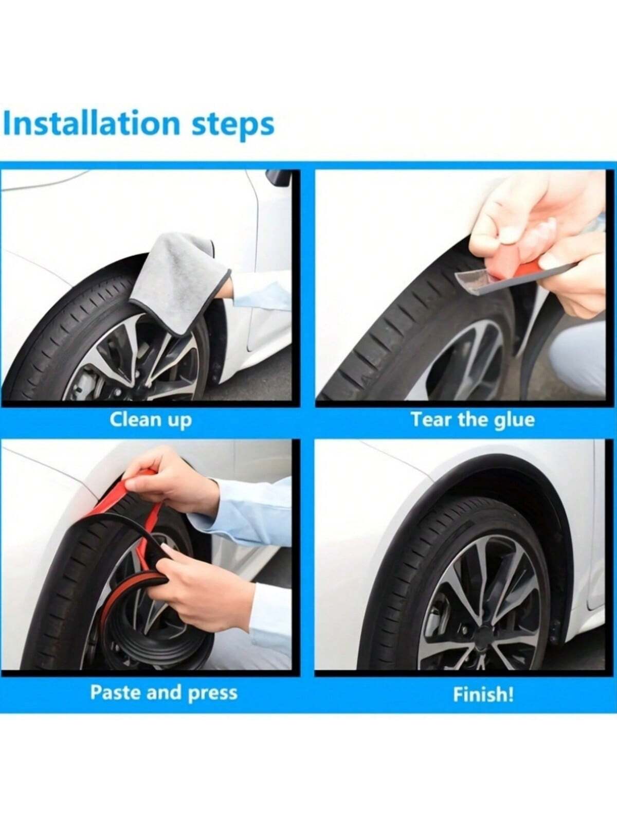 1pc Matte PVC Wheel Arch Guard, Scratch And Collision Protective Strip, Front Collision Protective Strip, Car Scratch Protector, Car Protective Sticker