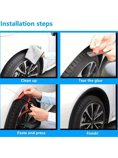 1pc Matte PVC Wheel Arch Guard, Scratch And Collision Protective Strip, Front Collision Protective Strip, Car Scratch Protector, Car Protective Sticker