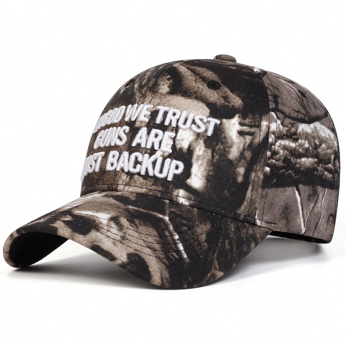 1pc Men's "God's Favorite" Embroidered Baseball Cap, Adjustable Outdoor Camo Sun Hat For Spring, Autumn Travel, Vacation