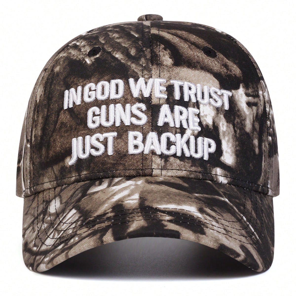 1pc Men's "God's Favorite" Embroidered Baseball Cap, Adjustable Outdoor Camo Sun Hat For Spring, Autumn Travel, Vacation