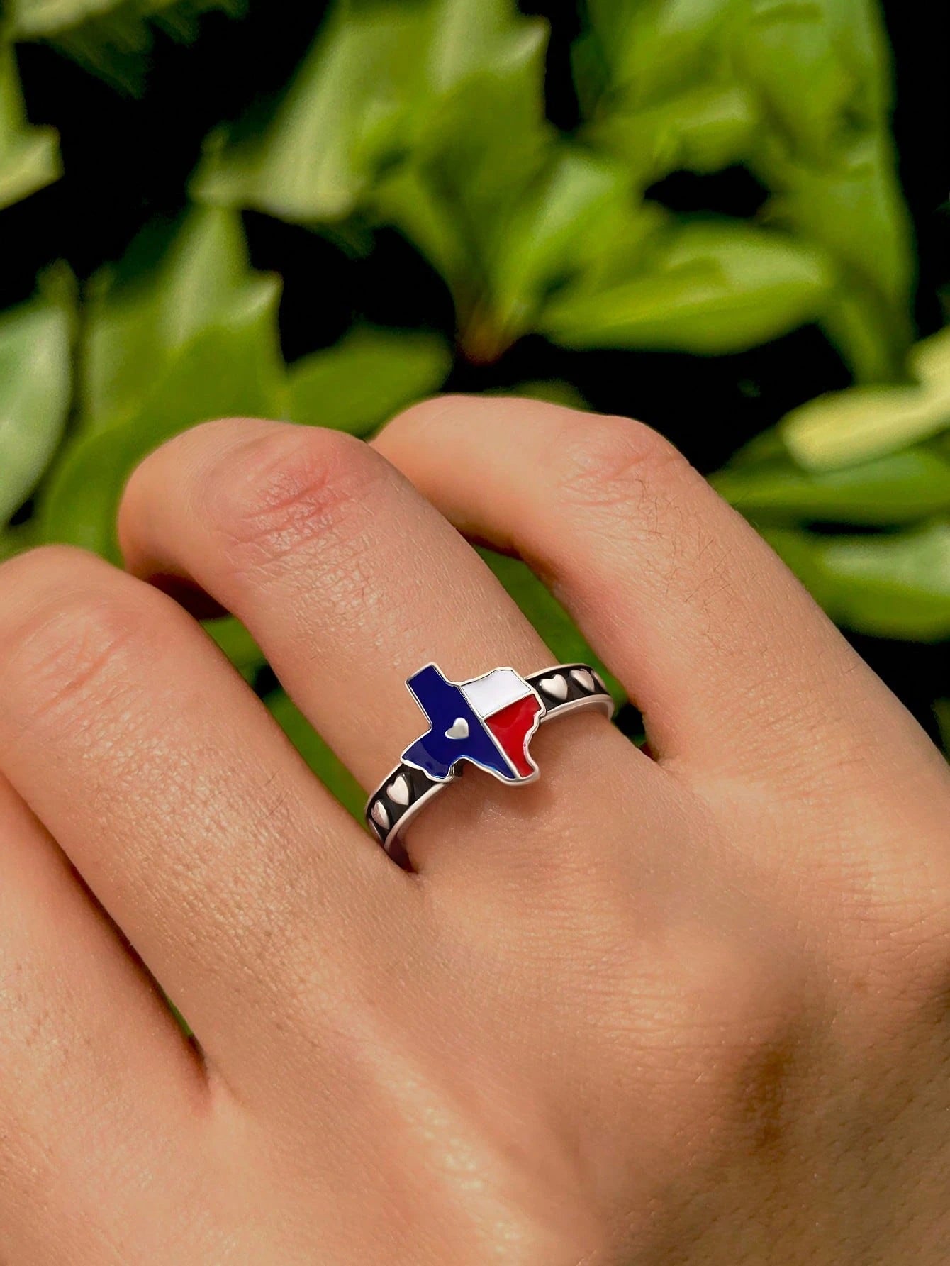 1pc Minimalist & Unique 925 Sterling Silver "Texas Love" Ring, Exquisite Jewelry Gift For Women