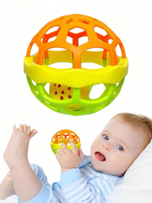 1pc Montessori Toy Sensory Ball Baby Texture Hand Bell Rattle Ball, Baby Rattle Toy, Early Educational Birthday Gift For Baby And Toddler (Some Parts Will Be Sent Randomly)