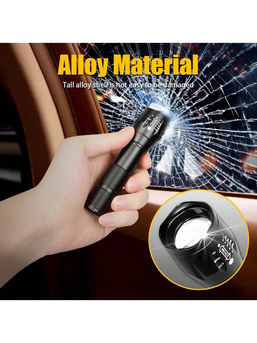 1pc Multi-Function LED Flashlight, 2 Lighting Modes (White Light & UV Light), Type-C Rechargeable, Daily Waterproof, Suitable For Pet Search, Home, Outdoor, Camping, Fishing And More
