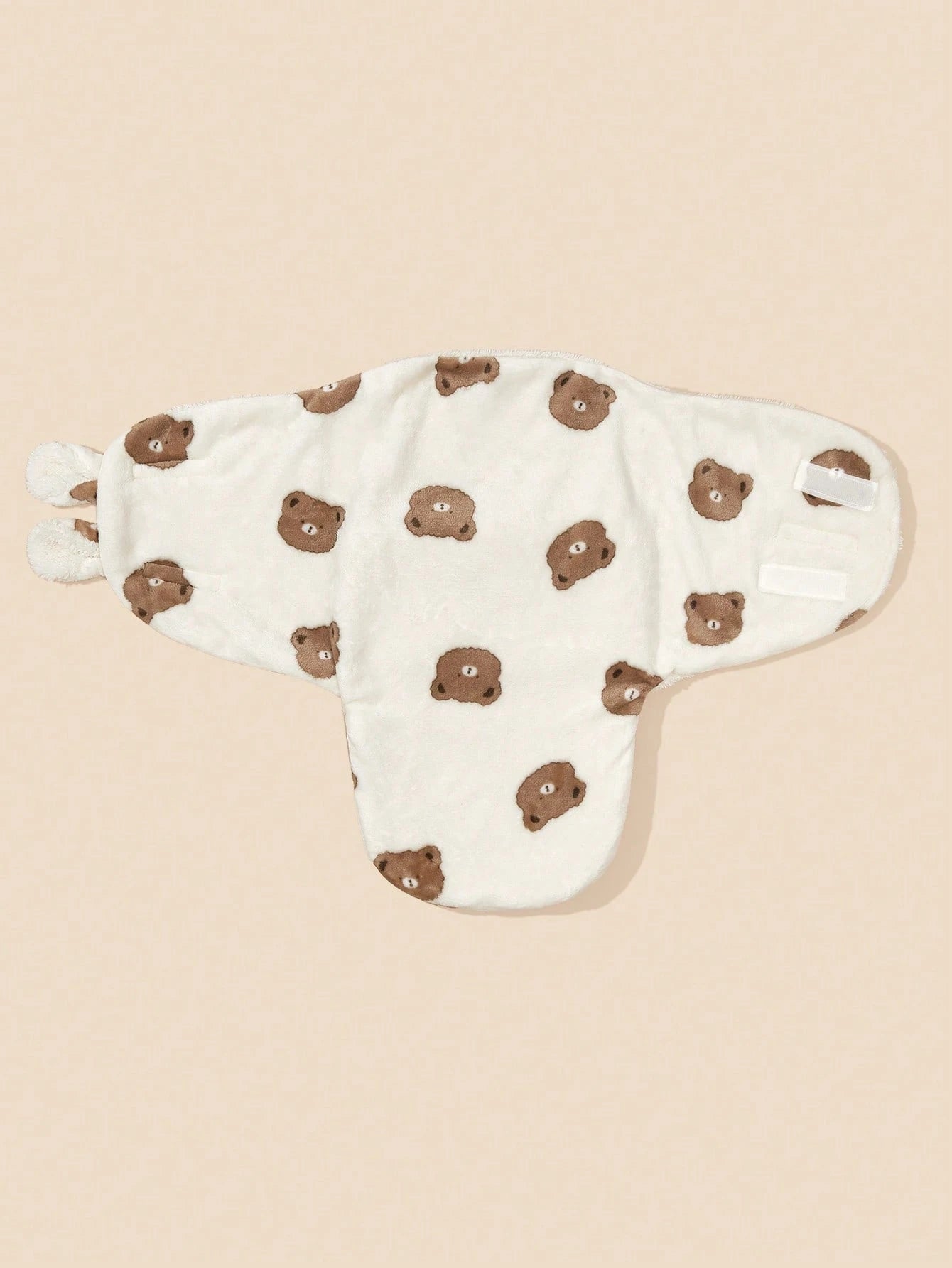 1pc Newborn Cartoon Pattern Double-Layer Plush Baby Swaddle Blanket