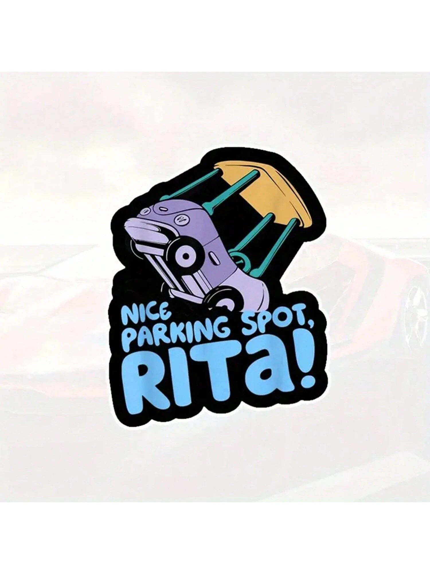 1pc "Nice Parking Spot Rita" Funny Possum Sticker For Car, Truck, Bumper, PC, Hardhat, Tool, Box, Meme Decal Vinyl Sticker Car Accessories