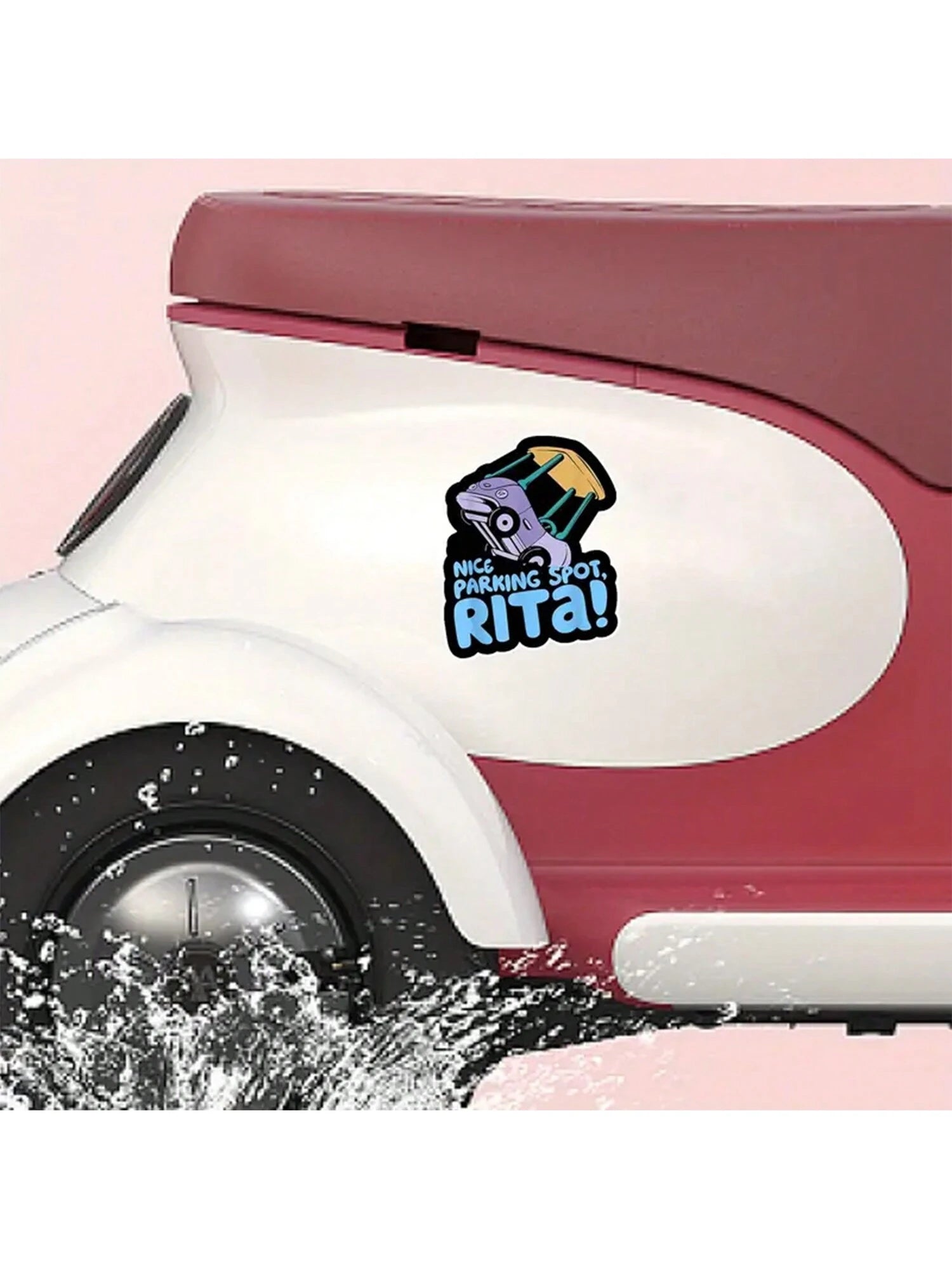 1pc "Nice Parking Spot Rita" Funny Possum Sticker For Car, Truck, Bumper, PC, Hardhat, Tool, Box, Meme Decal Vinyl Sticker Car Accessories