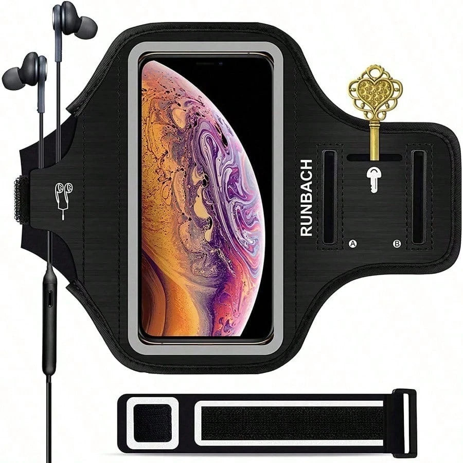 1pc Outdoor Sports Running Phone Armband, Adjustable Fitness Arm Bag Holder For 7-Inch Phone, Cycling Arm Bag