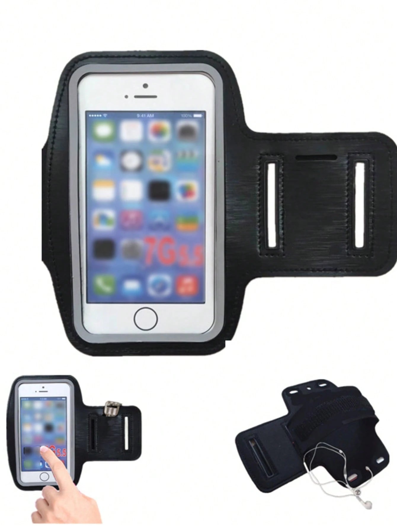 1pc Outdoor Sports Running Phone Armband, Adjustable Fitness Arm Bag Holder For 7-Inch Phone, Cycling Arm Bag