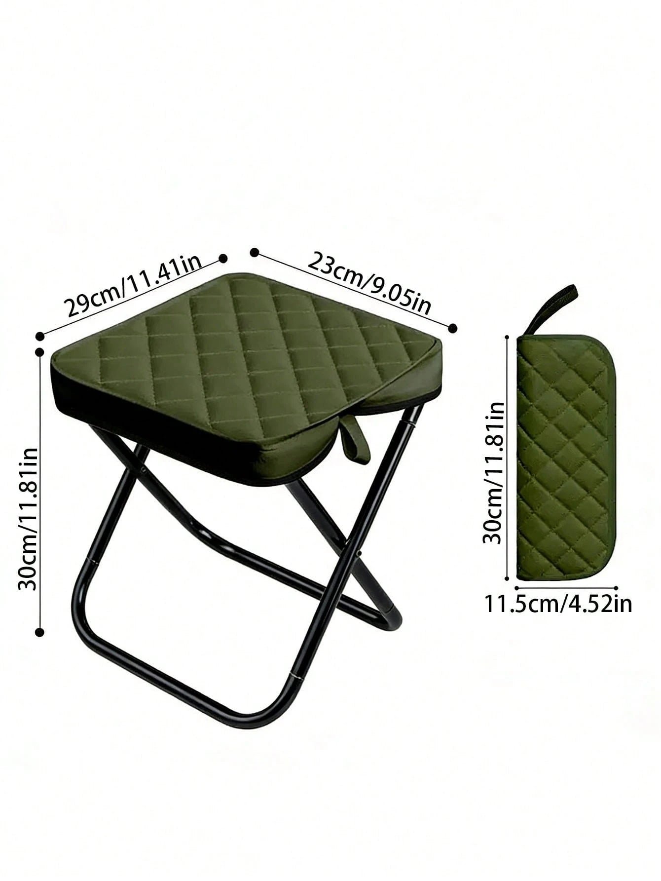 1pc Outdoor Thick Folding Stool, Portable Compact Footrest Seat, Sturdy & Stable, Suitable For Camping, Fishing, Sketching, Indoor & Outdoor Use, Comfortable Foldable Small Chair For Commuting, Picnic