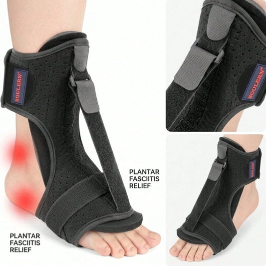 1PC Plantar Fasciitis Night Splint, Adjustable Drop Foot Brace, Nighttime Dorsiflexion Support Heel Pain, Achilles Tendonitis & Ankle Discomfort Relief