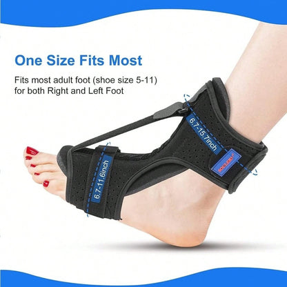 1PC Plantar Fasciitis Night Splint, Adjustable Drop Foot Brace, Nighttime Dorsiflexion Support Heel Pain, Achilles Tendonitis & Ankle Discomfort Relief