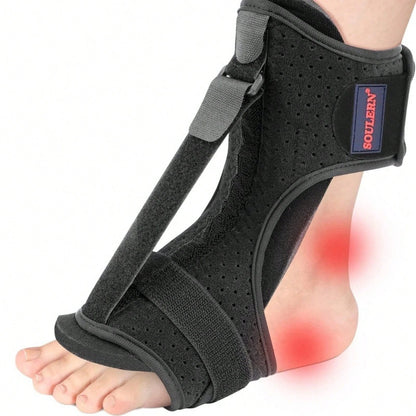 1PC Plantar Fasciitis Night Splint, Adjustable Drop Foot Brace, Nighttime Dorsiflexion Support Heel Pain, Achilles Tendonitis & Ankle Discomfort Relief