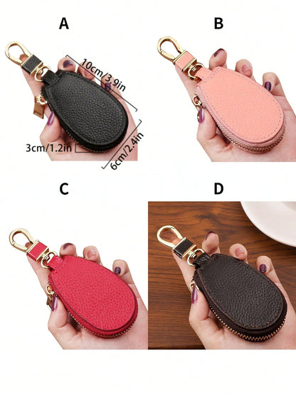 1pc Portable Elliptical Keybag Keychains, Large Capacity Multi Functional General Motors Key Waist Buckle Bag For Men And Women, Universal Keybag Key Chain, Car Keyring, Back To School Gift (Please No