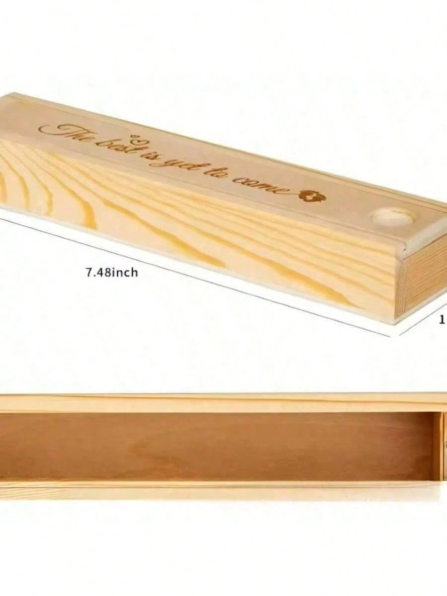 1pc Pregnancy Announcement Creative Pregnancy Test Display Box, Wooden Memory Box For Storing Jewelry, Pregnancy Announcement Gift, Baby Shower Decoration (Pregnancy Test Kit Not Included) (Includes R