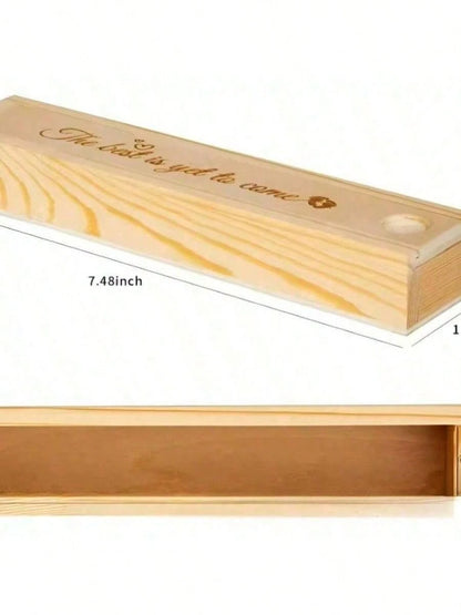 1pc Pregnancy Announcement Creative Pregnancy Test Display Box, Wooden Memory Box For Storing Jewelry, Pregnancy Announcement Gift, Baby Shower Decoration (Pregnancy Test Kit Not Included) (Includes R