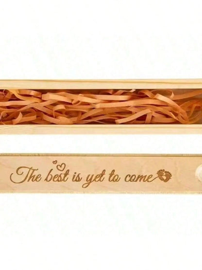 1pc Pregnancy Announcement Creative Pregnancy Test Display Box, Wooden Memory Box For Storing Jewelry, Pregnancy Announcement Gift, Baby Shower Decoration (Pregnancy Test Kit Not Included) (Includes R