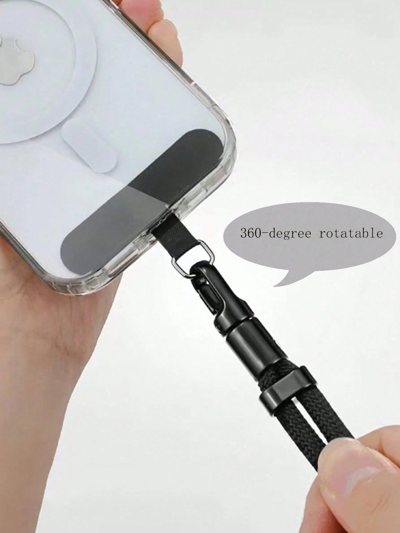 1pc Premium 360° Rotating Anti-Drop Phone Lanyard, Adjustable Wrist Strap, Unisex Short Rotating Self-Locking Wrist Rope
