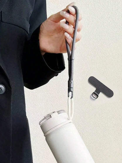 1pc Premium 360° Rotating Anti-Drop Phone Lanyard, Adjustable Wrist Strap, Unisex Short Rotating Self-Locking Wrist Rope