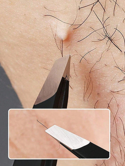 1pc Professional Stainless Steel Precision Tweezers, Suitable For Facial Hair, Splinters, Ingrown Hairs- Odorless, High Accuracy Grip