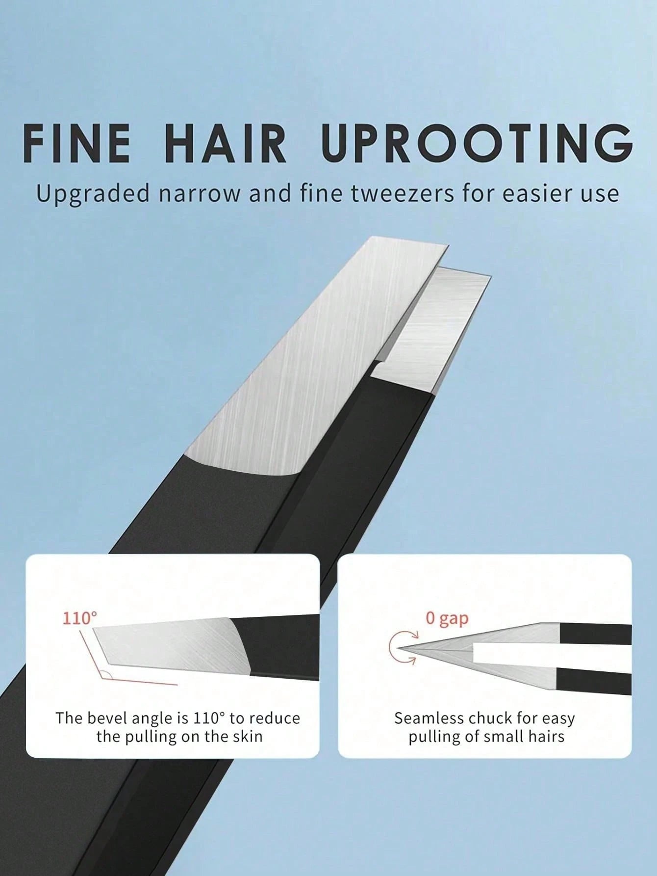 1pc Professional Stainless Steel Precision Tweezers, Suitable For Facial Hair, Splinters, Ingrown Hairs- Odorless, High Accuracy Grip