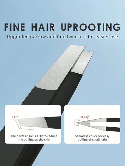 1pc Professional Stainless Steel Precision Tweezers, Suitable For Facial Hair, Splinters, Ingrown Hairs- Odorless, High Accuracy Grip