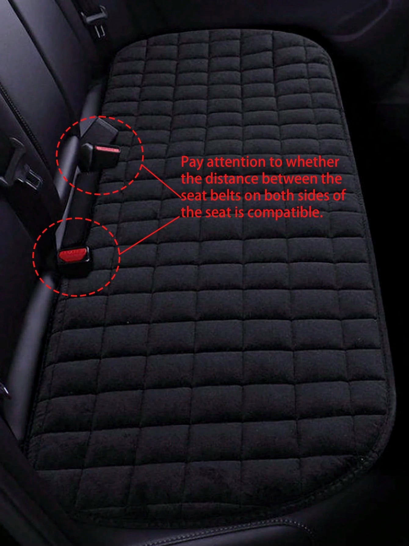 1pc Quilted Car Back Seat Cushion,Car Accessories