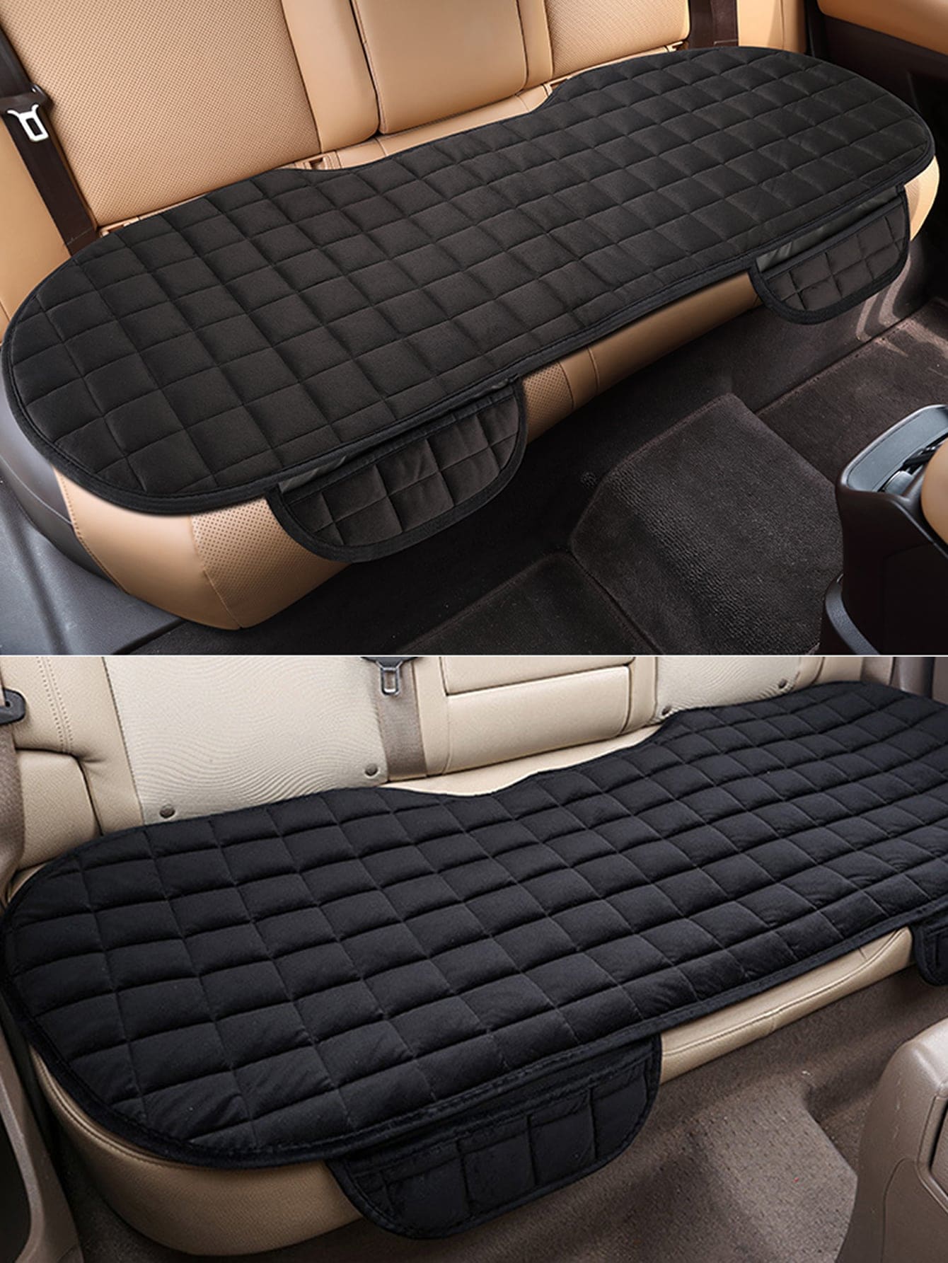 1pc Quilted Car Back Seat Cushion,Car Accessories