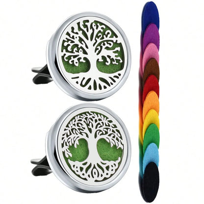 1pc Refillable Car Air Freshener Perfume Diffuser Clip, Auto Air Vent Car Interior Accessories, Car Aromatherapy Diffuser With 10pcs Pads