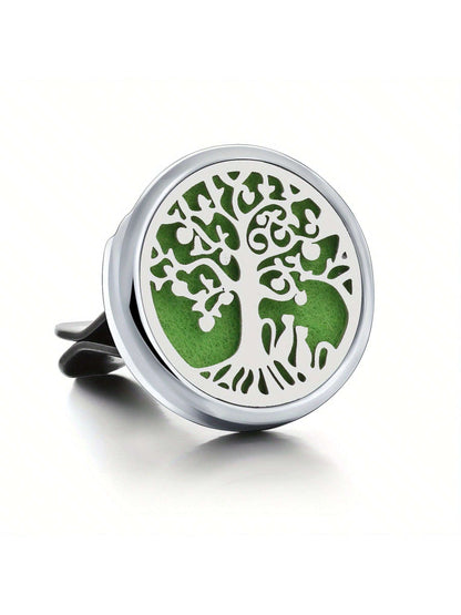 1pc Refillable Car Air Freshener Perfume Diffuser Clip, Auto Air Vent Car Interior Accessories, Car Aromatherapy Diffuser With 10pcs Pads
