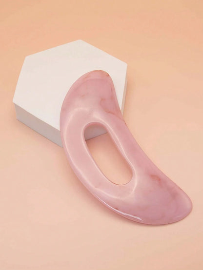 1pc Resin Neck Scraping Gua Sha Massage Board With Scraper, For Abdomen, Back, Limbs, Meridian, Full Body SPA Beauty Tool, ABS Scraping Gua Sha Board For Back And Face, Manual Reusable To Relax Muscle
