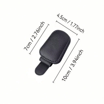 1PC Rhinestone Cross Car Fashion Glasses Holder, Bling Leather Sun Visor Clip, Vintage Hollow Out Eyeglasses Hanger Auto Interior Accessories
