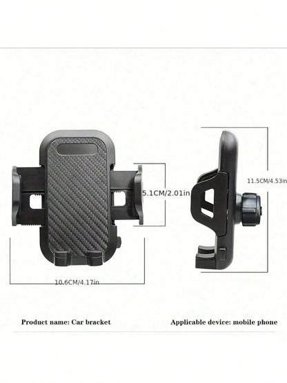 1pc Rotatable Suction Cup Car Phone Holder, Windshield/Dashboard Mount Compatible With IPhone/Android, Washable & Reusable