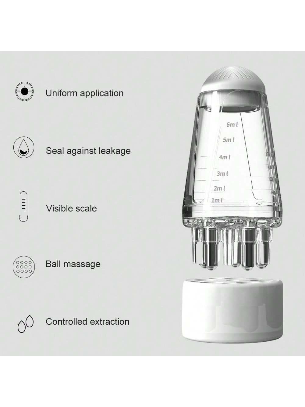 1pc Scalp Oil Massage Brush, Multi-Functional Hair Serum Applicator Bottle With Roller Ball, Precision Teeth For Applying Liquid (6ml Capacity), Suitable For Hair Growth Essence, Oil And Treatment Pro