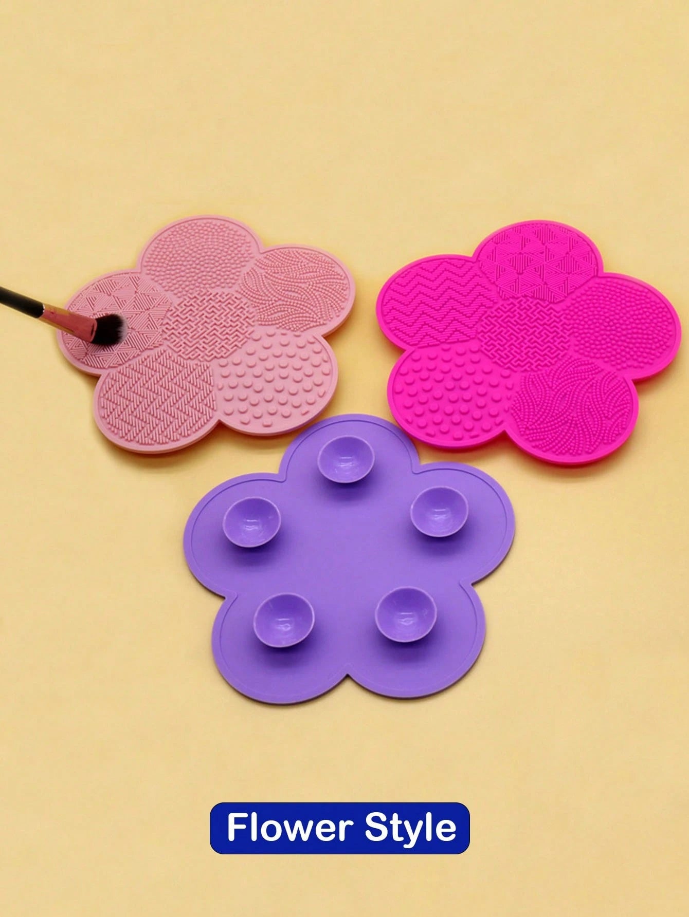 1pc Silicone Apple Scrub Pad With Suction Cup Silicone Scrub Pad Beauty Tool Scrub Pad Makeup Brush Cleaning Pad,Giveaways