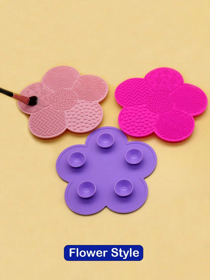 1pc Silicone Apple Scrub Pad With Suction Cup Silicone Scrub Pad Beauty Tool Scrub Pad Makeup Brush Cleaning Pad,Giveaways