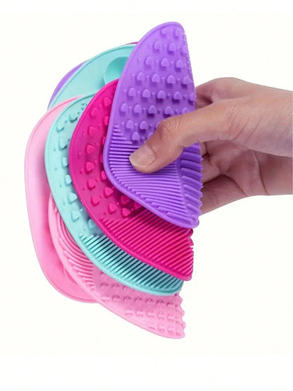 1pc Silicone Apple Scrub Pad With Suction Cup Silicone Scrub Pad Beauty Tool Scrub Pad Makeup Brush Cleaning Pad,Giveaways