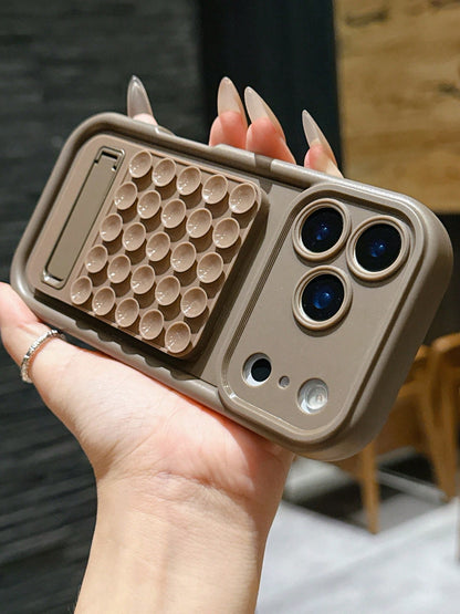 1pc Silicone Suction Cup Phone Holder, Multifunctional Phone Case Suitable For IPhone 16 Pro Max/16/16 Pro/16 Plus/15/15 Pro Max/15 Pro/15 Plus/11/12/13/14 Pro Max/11 Pro/11 Pro Max/12 Pro/12 Pro Max
