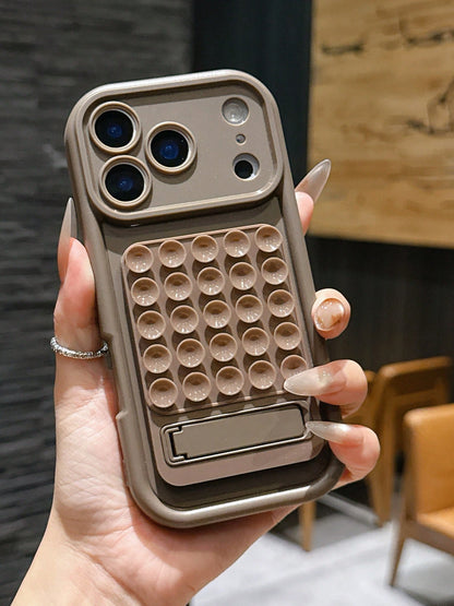 1pc Silicone Suction Cup Phone Holder, Multifunctional Phone Case Suitable For IPhone 16 Pro Max/16/16 Pro/16 Plus/15/15 Pro Max/15 Pro/15 Plus/11/12/13/14 Pro Max/11 Pro/11 Pro Max/12 Pro/12 Pro Max