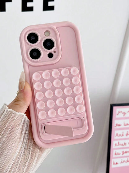 1pc Silicone Suction Cup Phone Holder, Multifunctional Phone Case Suitable For IPhone 16 Pro Max/16/16 Pro/16 Plus/15/15 Pro Max/15 Pro/15 Plus/11/12/13/14 Pro Max/11 Pro/11 Pro Max/12 Pro/12 Pro Max