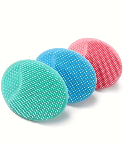 1pc Soft Silicone Baby Bath Brush- Gentle Soothing Skin Massage Brush- Ideal Bathing Essential For Moms, Designed Not To Hurt Nails