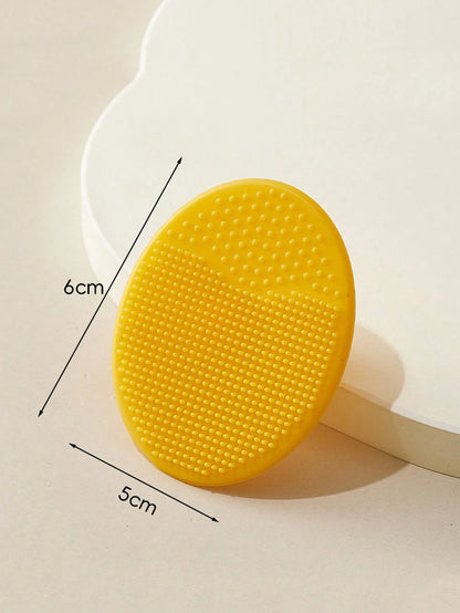 1pc Soft Silicone Baby Bath Brush- Gentle Soothing Skin Massage Brush- Ideal Bathing Essential For Moms, Designed Not To Hurt Nails