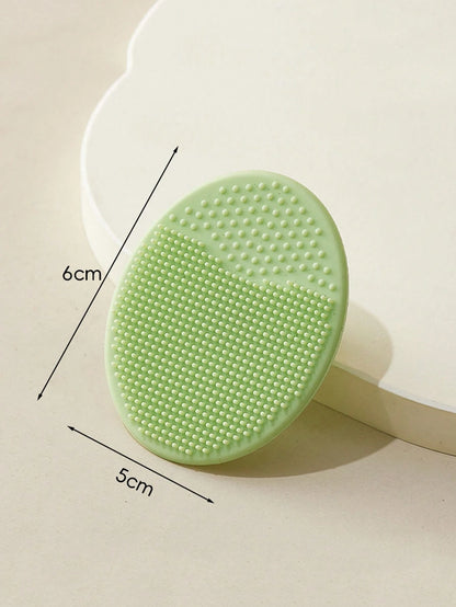 1pc Soft Silicone Baby Bath Brush- Gentle Soothing Skin Massage Brush- Ideal Bathing Essential For Moms, Designed Not To Hurt Nails