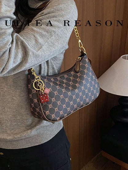 1pc Solid Color PU Leather New Women's Backpack, One Shoulder Bag, Crossbody Bag, Fashion Crescent-Shaped Handbag, Suitable For Commuting, Shopping, Dating