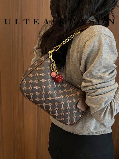 1pc Solid Color PU Leather New Women's Backpack, One Shoulder Bag, Crossbody Bag, Fashion Crescent-Shaped Handbag, Suitable For Commuting, Shopping, Dating